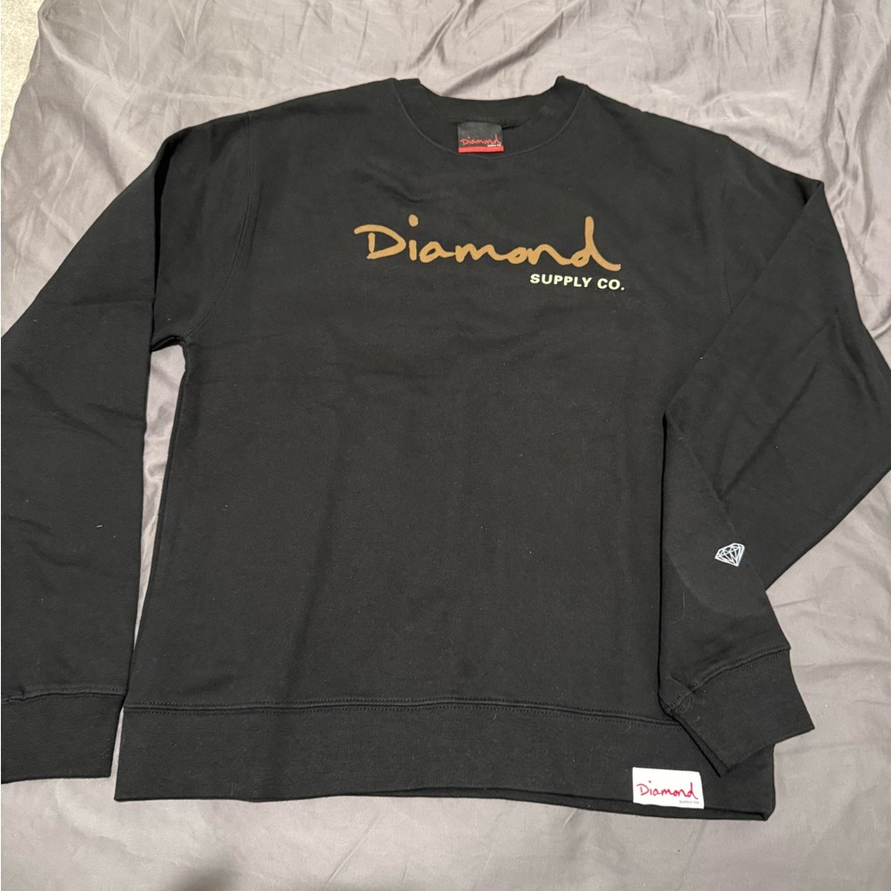 Diamond Supply Co. Black and Gold Crewneck Sweater